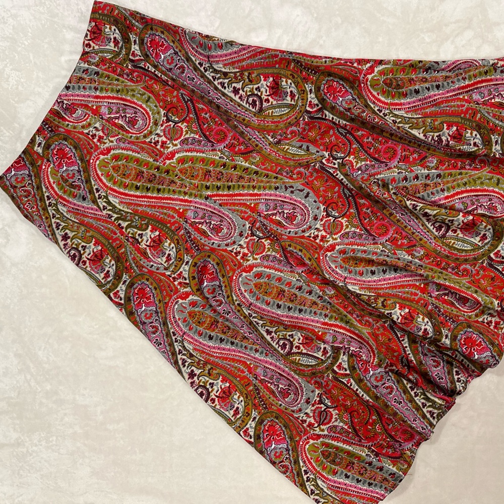 Zara Paisley Silky Skirt